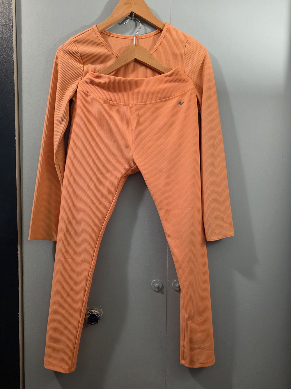 Athletic Works Orange Ribbed Kids Leggings